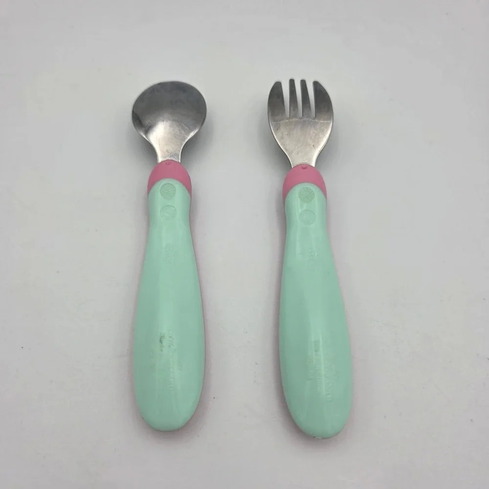 Disney‎ Princess 2 Pc Fork & Spoon Set Flatware First Years Toddler By Tomy